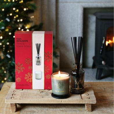 Max Benjamin French Linen Water Candle & Diffuser Gift Set