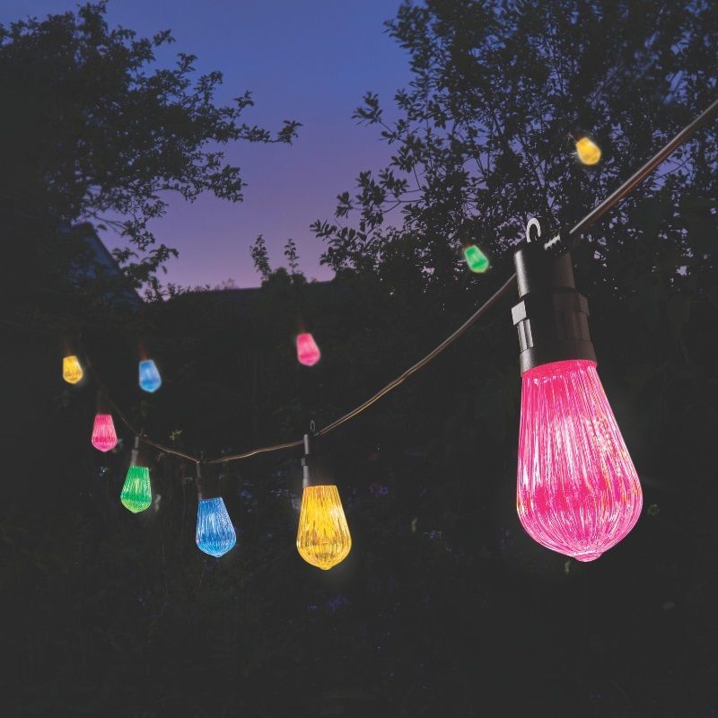 Smart Garden Fluted Festoon String Lights Multi-Coloured 20 Lights