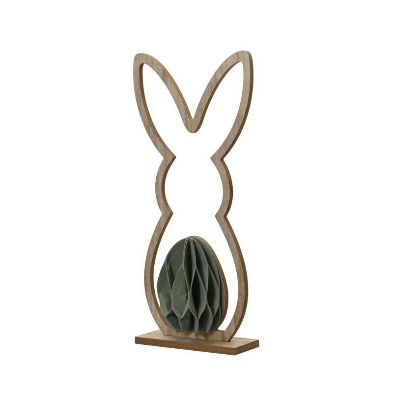 Standing Bunny with Honeycomb Egg Ornament 48cm
