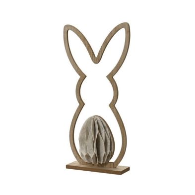 Standing Bunny with Honeycomb Egg Ornament 48cm