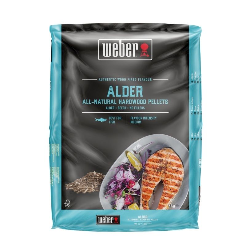 Weber Alder Wood Pellets for Pellet Grills 8kg