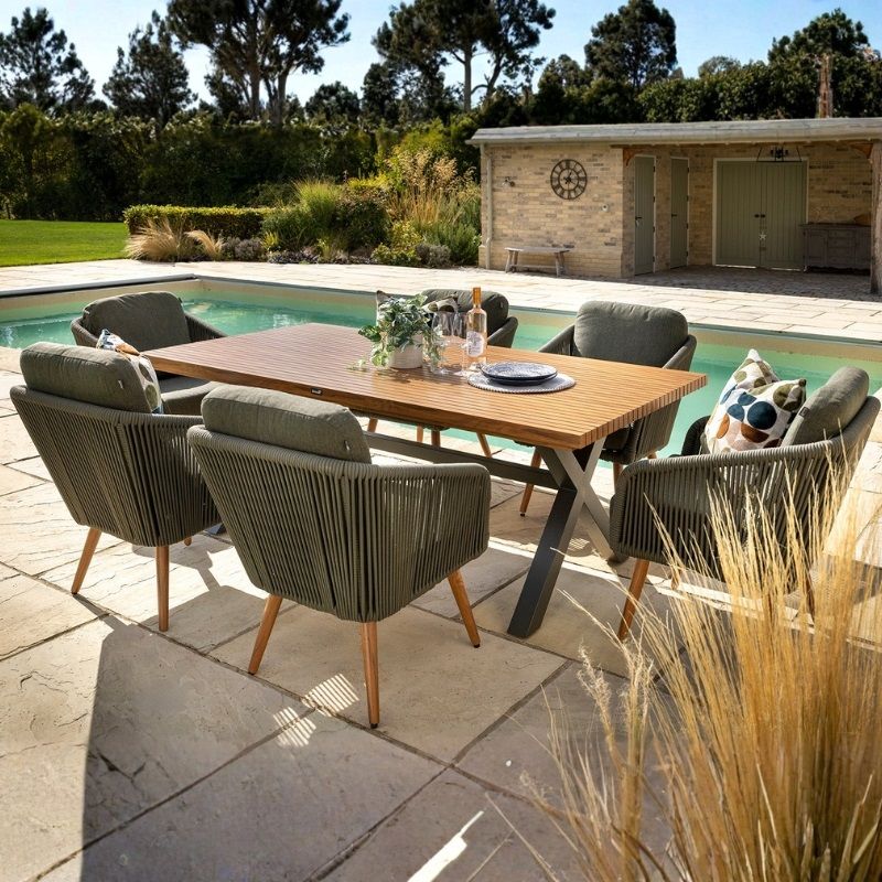 Eden 6 Seat Rectangular Dining Set