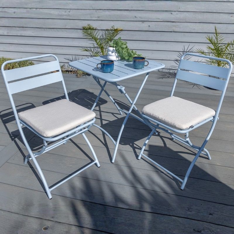 Urban Folding Bistro Set - Duck Egg Blue