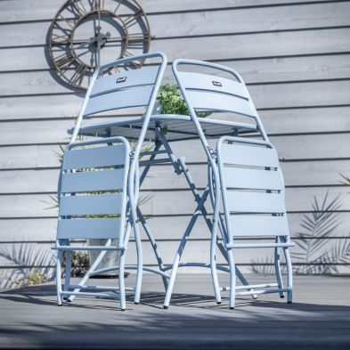 Urban Folding Bistro Set - Duck Egg Blue