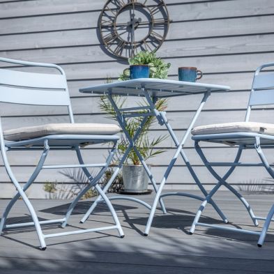 Urban Folding Bistro Set - Duck Egg Blue