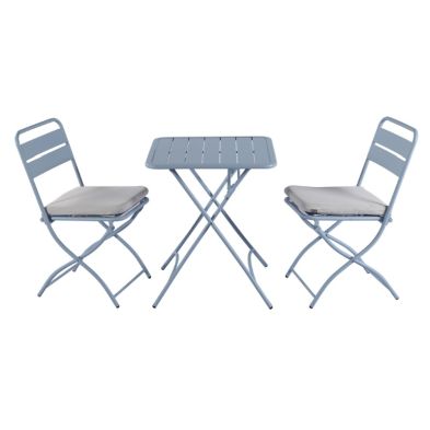 Urban Folding Bistro Set - Duck Egg Blue