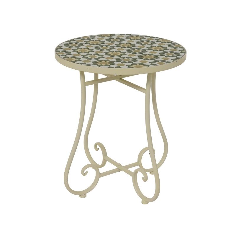Madrid Mosaic Side Table - Cream