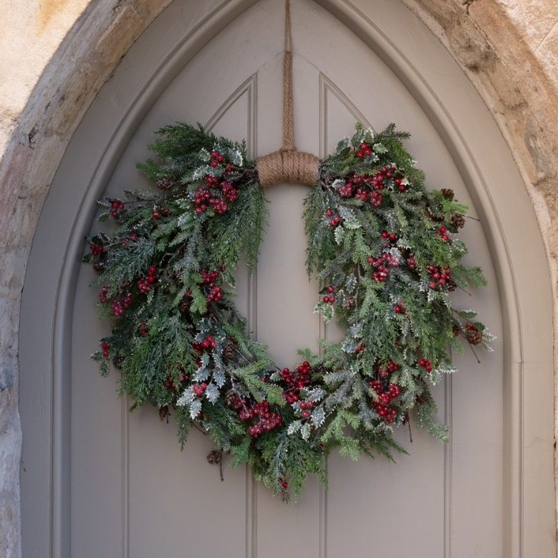 Floralsilk Folkingham Jute Christmas Wreath 60cm