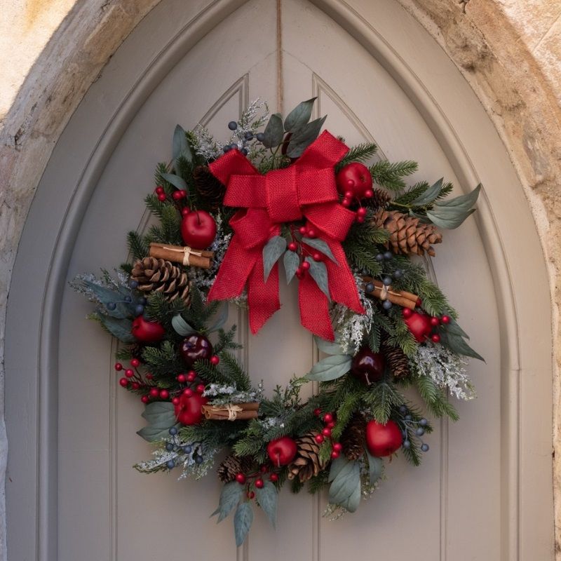 Floralsilk Exton Apple & Cinnamon Christmas Wreath 60cm