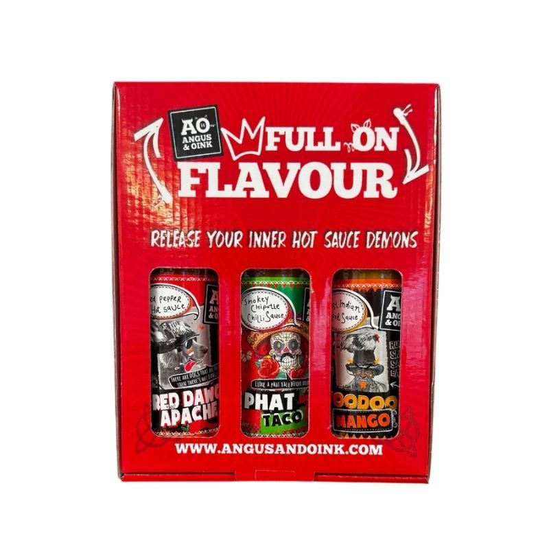 Angus & Oink Hot Sauce Gift Box (3 Sauces)