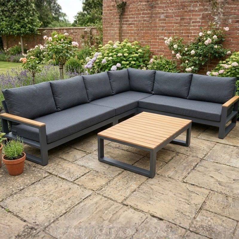 Soho Corner Lounge Set - Lava Charcoal