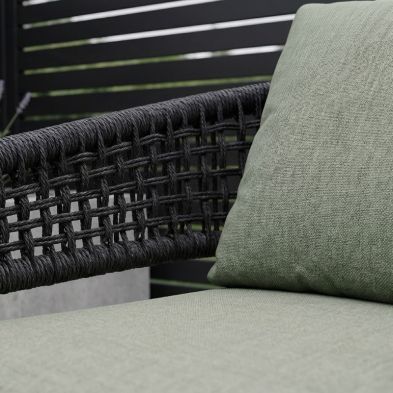 Madeira 4 Seat Dining Set - Green Cushion