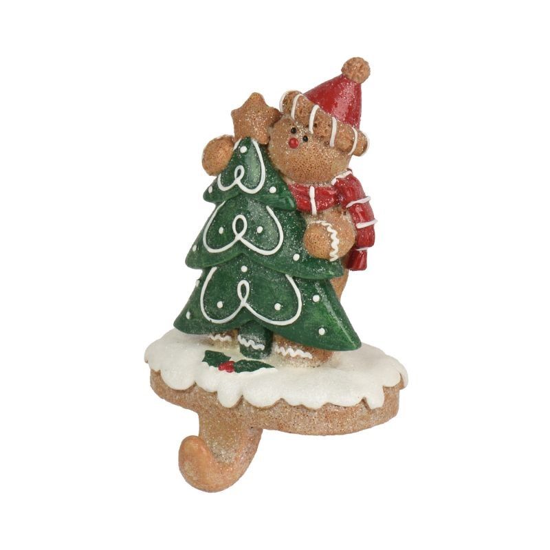 Kaemingk Gingerbread Christmas Stocking Hook 14cm