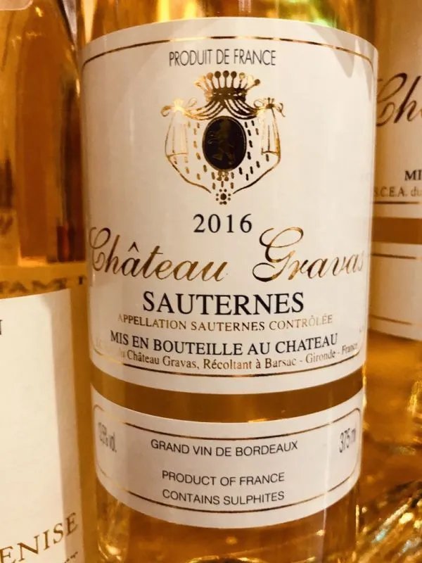 Ch. Gravas 2019 Sauternes Half Bottle 37.5cl