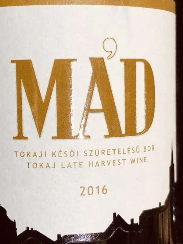 Mad Tokaji Late Harvest 2017 St Tamas, Hungary 37.5cl Half Bottle