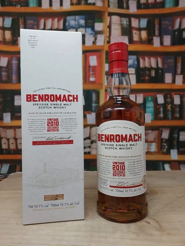 Benromach 2010 Cask Strength Batch 1 Speyside Single Malt Whisky 58.5%