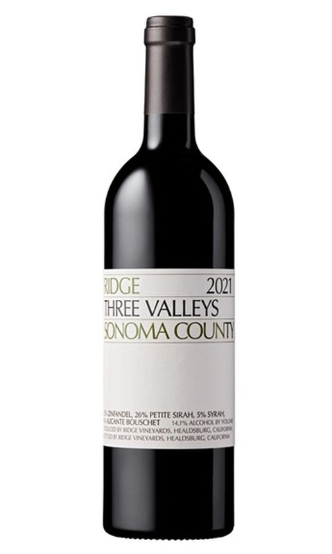 Ridge Vineyards 2023 Three Valleys Zinfandel 12x75cl IB