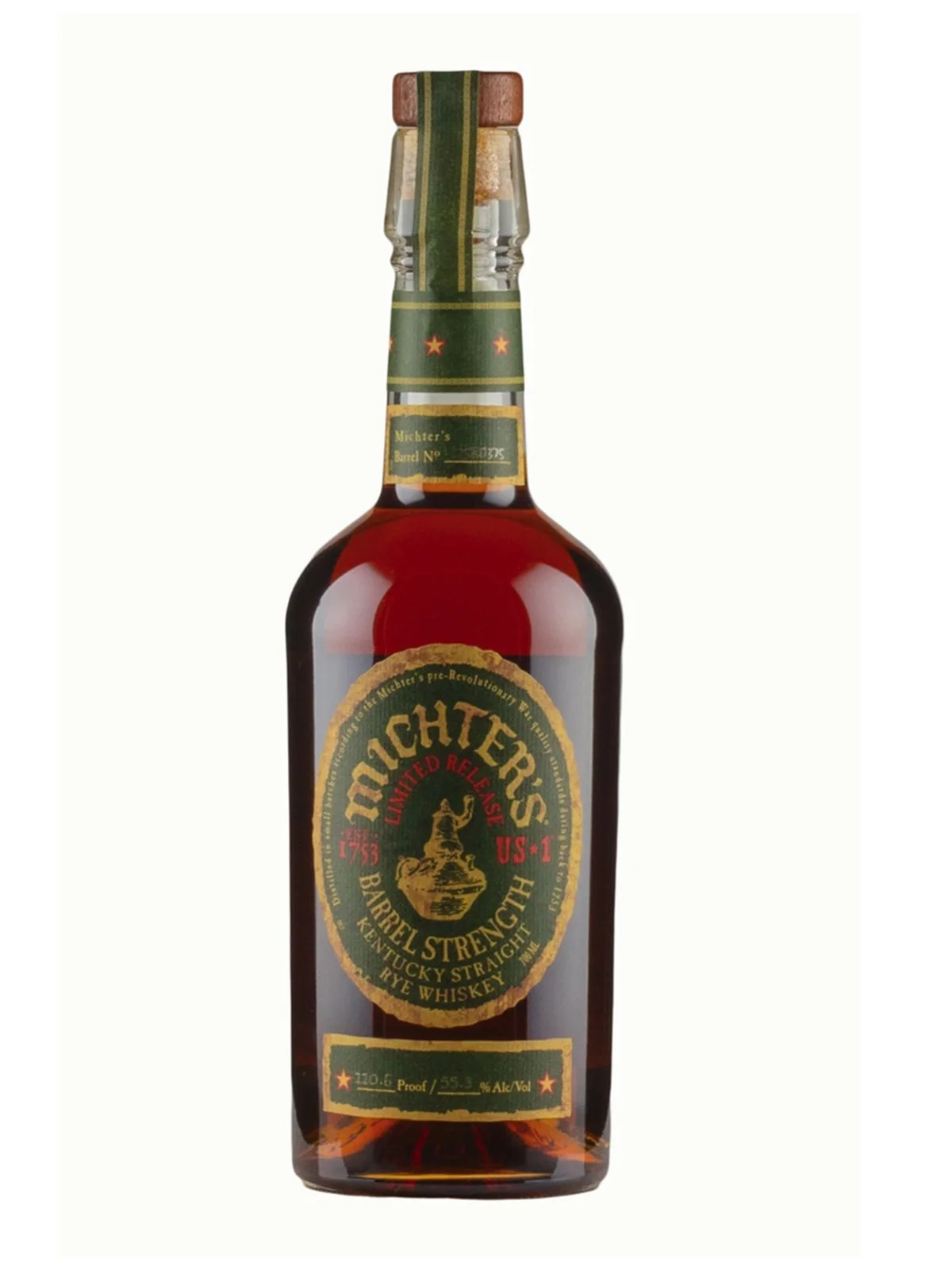 Michters Barrel Strength Rye 2025 Release 55.3% 70cl