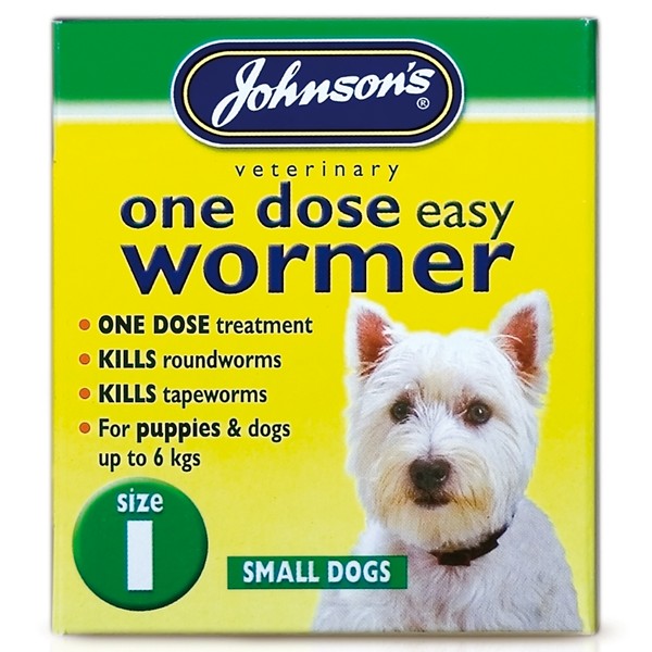 Johnsons Size 1 Dog One Dose Easy Worm Tablets (3 pack)