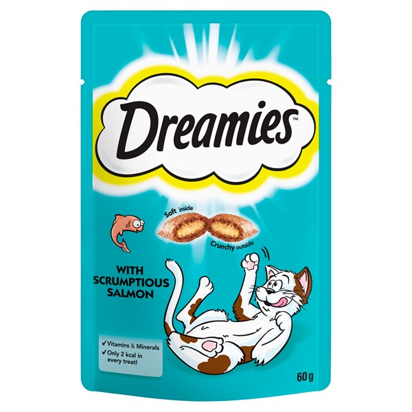 Dreamies Cat Treat Scrumptious Salmon 60g