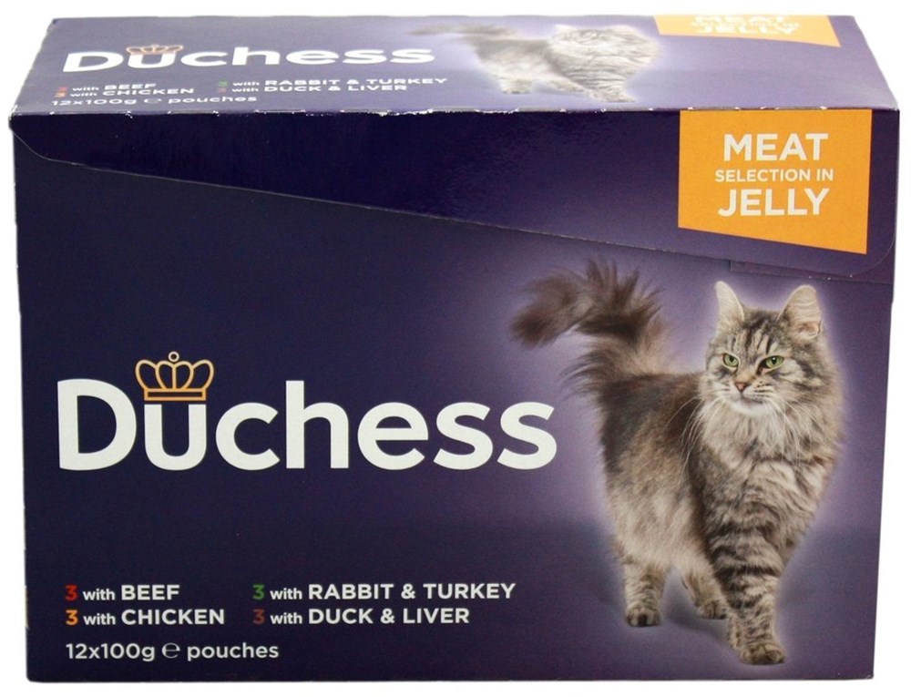 Duchess Pouch Meat Selection in Jelly 12 x 100g Duchess Cat Food