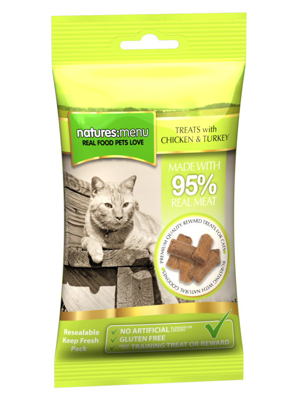 Natures Menu Turkey Cat Treats 50g Soft Treats Farm Pet Place
