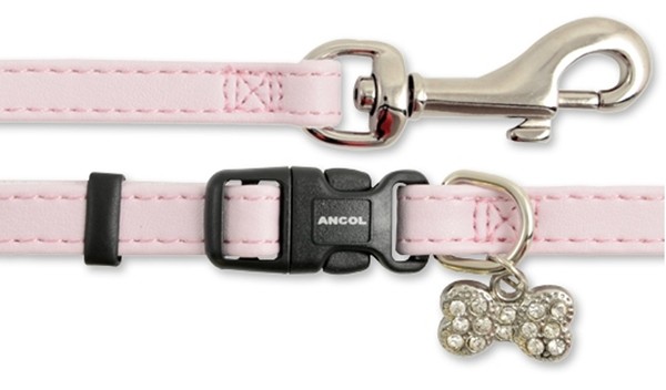 Small Bite Pink Deluxe Jewel Collar And Lead Set