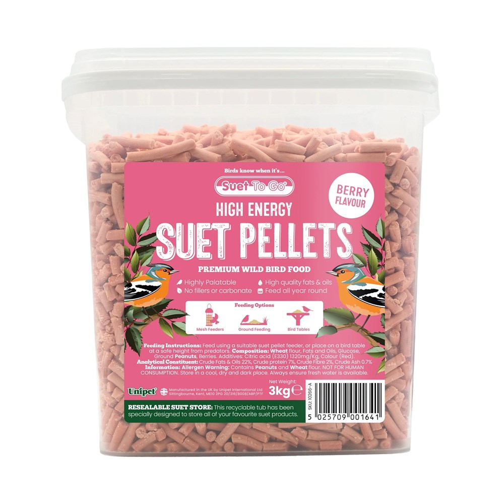 Suet to Go High Energy Suet Pellets Berry 3kg Tub