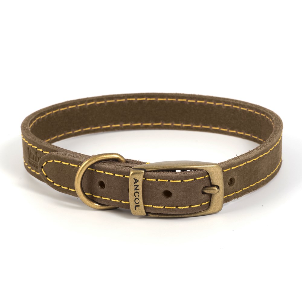 Timberwolf Leather Collar Sable - 28-36cm (Size 3)