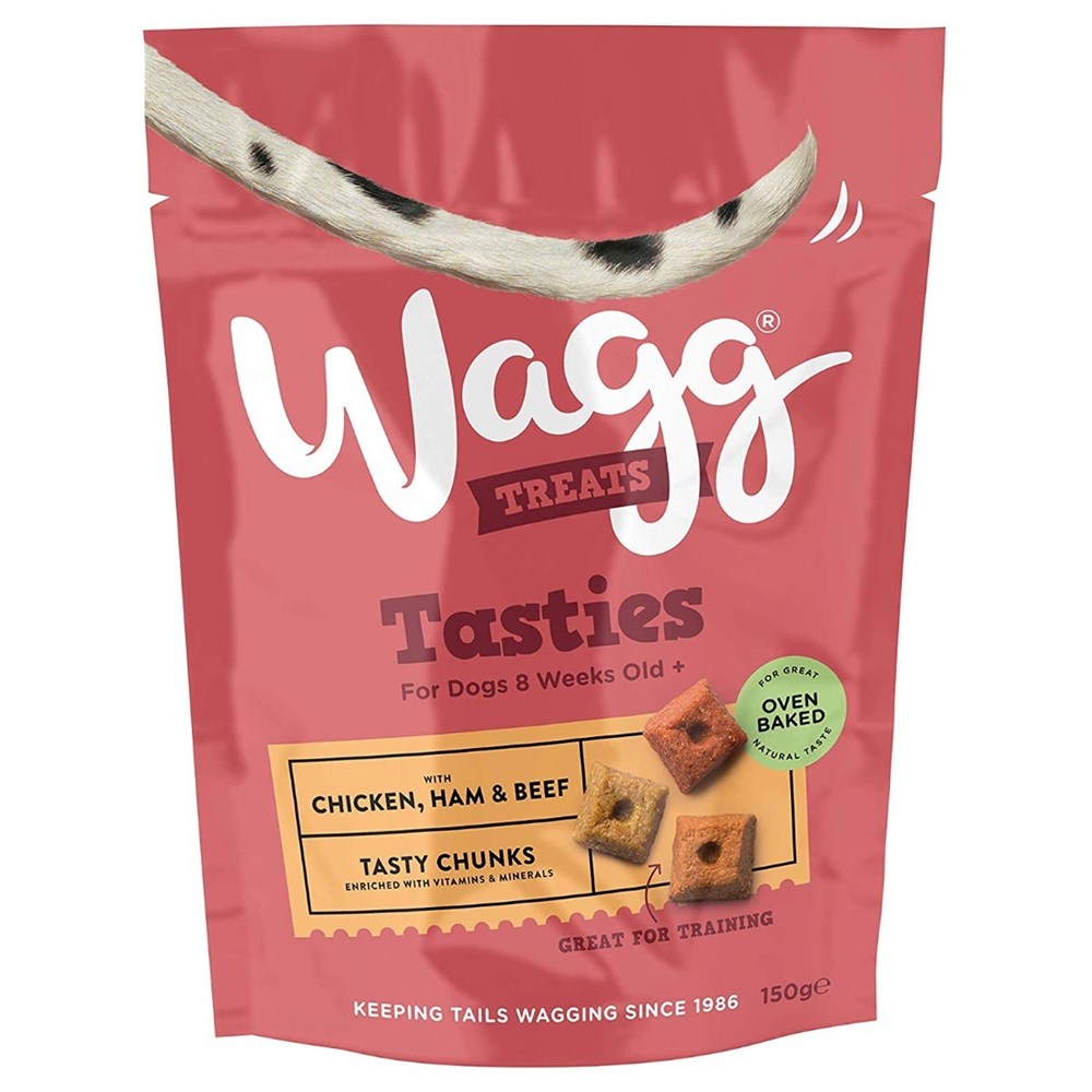 Wagg Tasty Chunks with Chicken Ham and Beef 125g