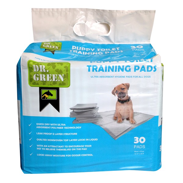 Dr Green Puppy Training Pads 30 pads x 6 pack (1 outer, 180 pads)
