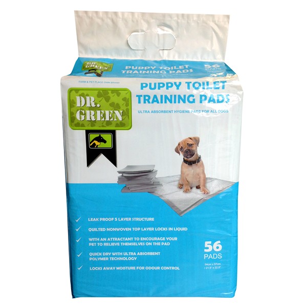 Dr Green Puppy Training Pads 56 pads x 6 pack (1 outer, 336pads)
