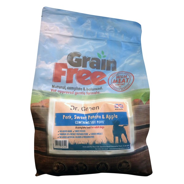 Dr Green Grain Free Pork Dog Food 2kg
