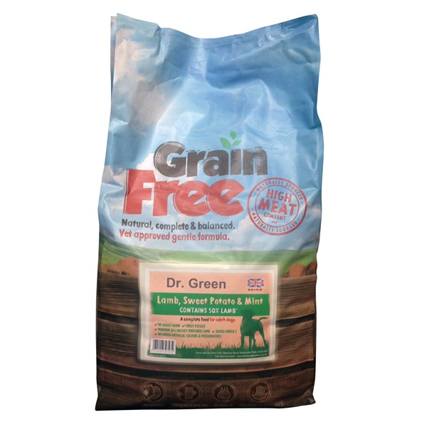 Dr Green Grain Free Lamb Dog Food 2kg