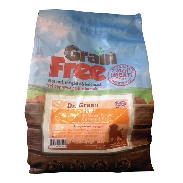 Dr Green Grain Free Puppy Chicken Dog Food 2kg