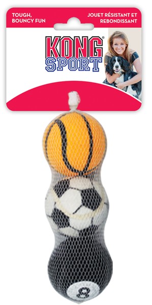 KONG Sport Ball Assorted Styles Medium x 3 Pack