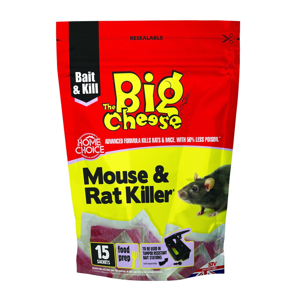 The Big Cheese Mouse & Rat Killer Pasta Bait - 15 Sachet