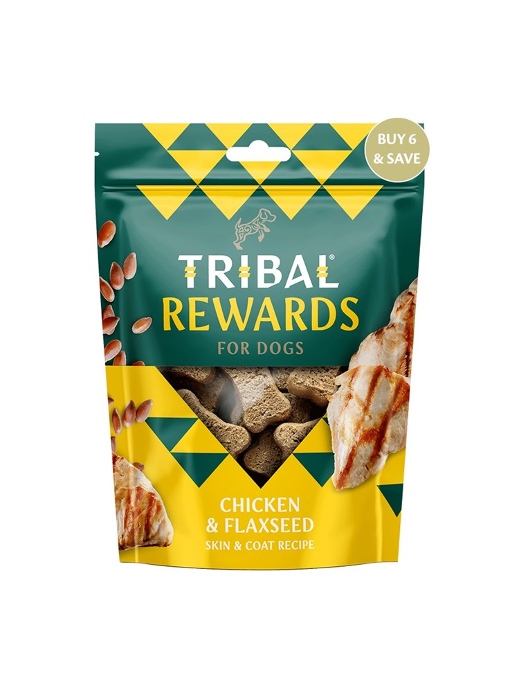 Tribal Treats Chicken & flaxseed 125g