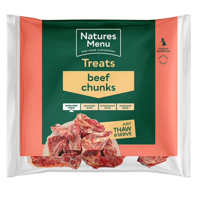 Natures Menu Raw Beef Chunks - 1kg