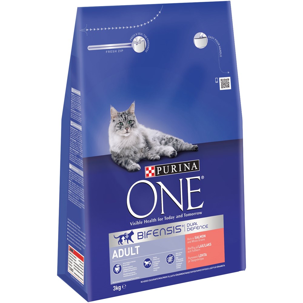 One Adult Cat Salmon and Whole Grains 3kg