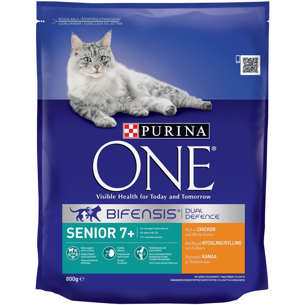 One Senior Cat Chicken and Whole Grains 750g