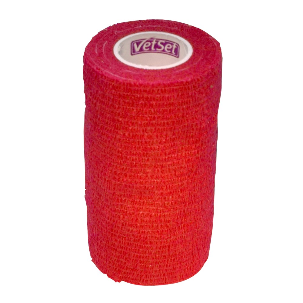 Wraptec Cohesive Bandage 100mm Red