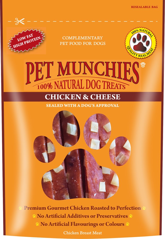 Pet Munchies Chicken and Cheese 100g