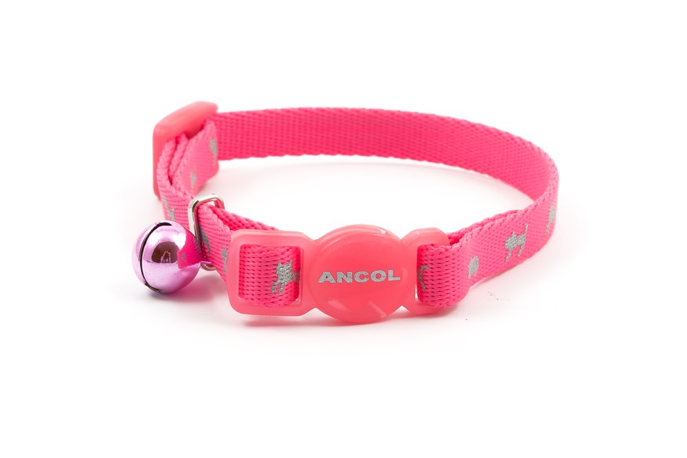 Ancol Hi-Vis Safety Kitten Collar Pink
