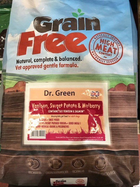 Dr Green Grain Free Dog Food Venison 2kg - 12kg
