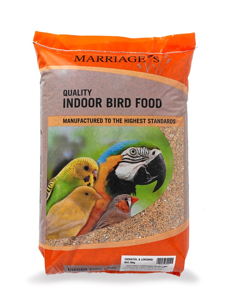 Marriage's Cockatiel and Lovebird Mix 20kg
