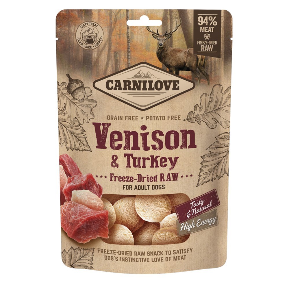 Carnilove Freeze-Dried Raw Dog Treats Venison & Turkey 60g