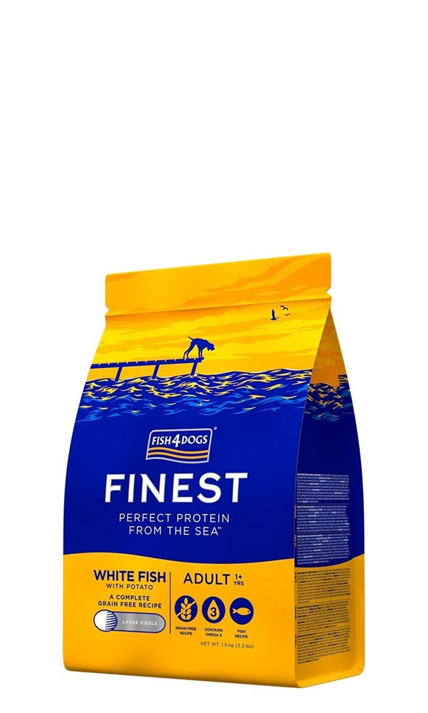 Fish4Dogs Finest Ocean White Fish Puppy With Potato Large Kibble 1.5kg