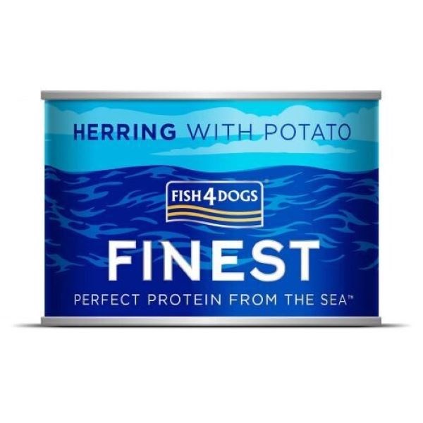 Fish4Dogs Finest Herring With Potato 185g tin