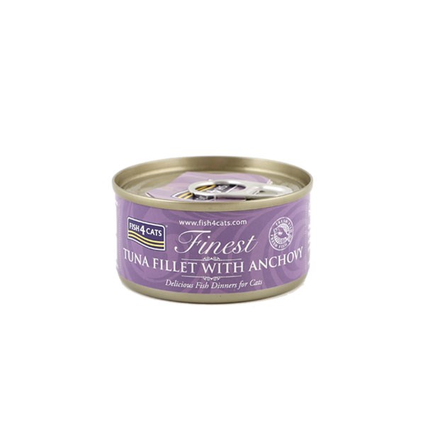 Fish4Cats Finest Tuna Fillet With Anchovy 70g